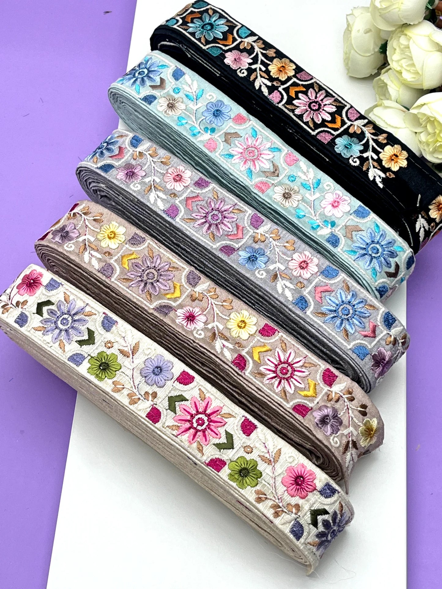 Embroidery Lace Jari Border JA13902