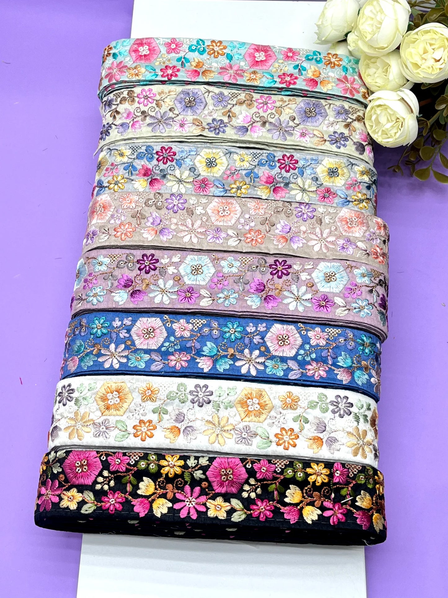 Embroidery Lace Jari Border JA13912