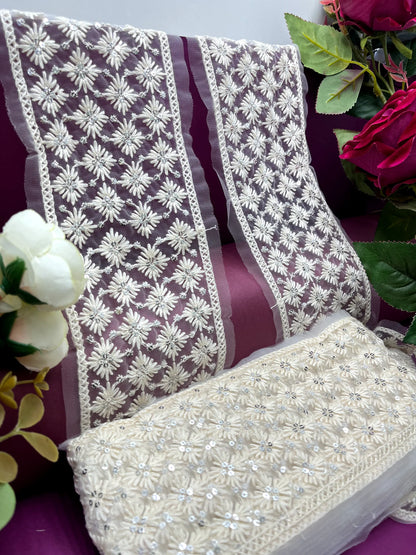 Embroidered Lace Lucknowi Jari Border JA4089-PRO38793