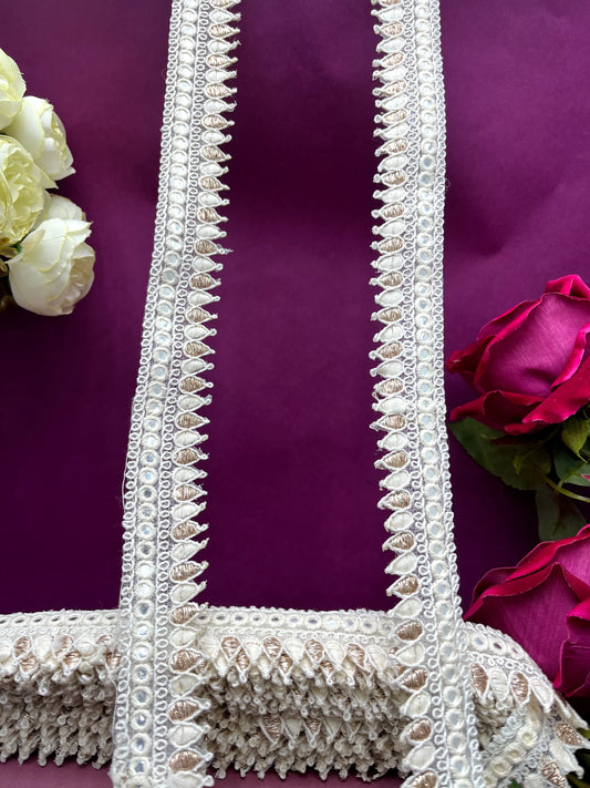 Embroidered Lace Lucknowi Jari Border JA6386/PRO56199