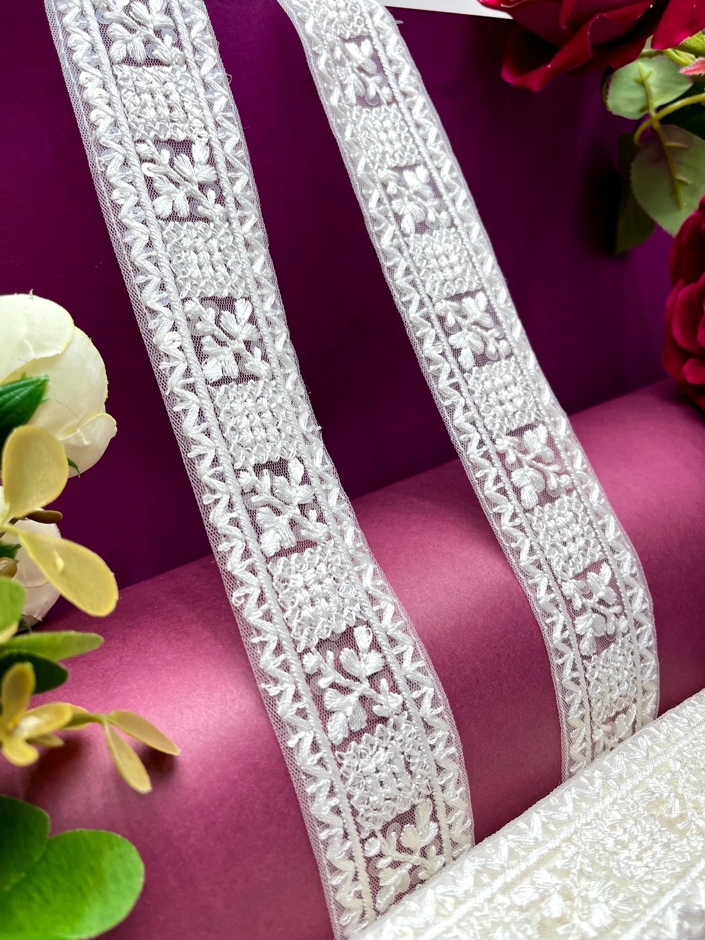 Embroidered Lace Lucknowi Jari Border JA7591/PRO65832