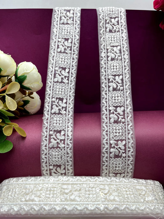 Embroidered Lace Lucknowi Jari Border JA7591/PRO65832