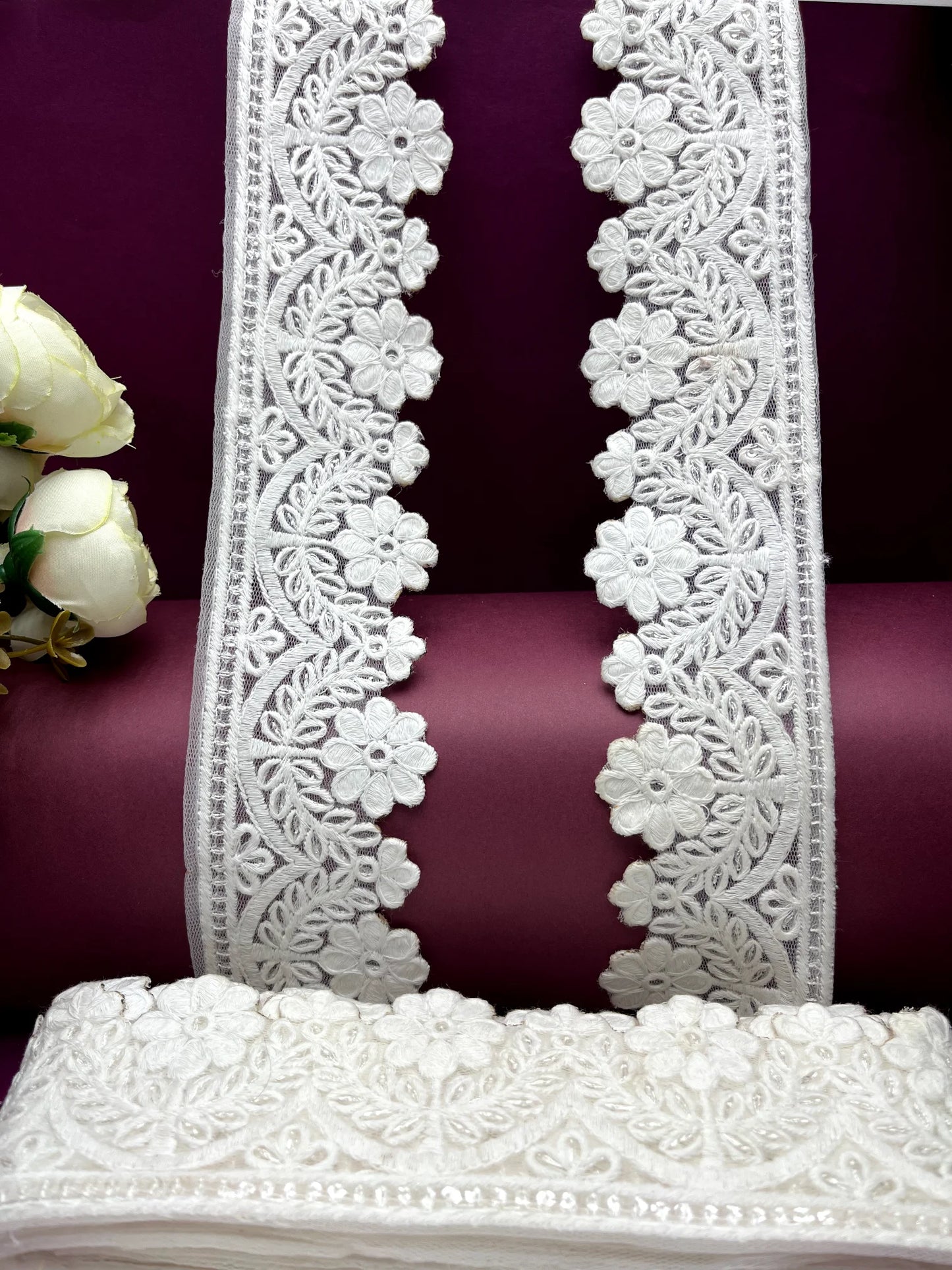 Embroidered Lace Lucknowi Jari Border JA9091/PRO76964