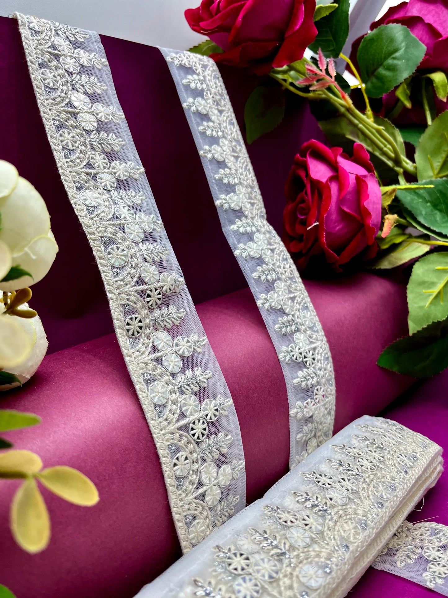 Embroidered Lace Lucknowi Jari Border JA9226/PRO77741