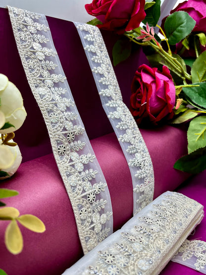 Embroidered Lace Lucknowi Jari Border JA9226/PRO77741