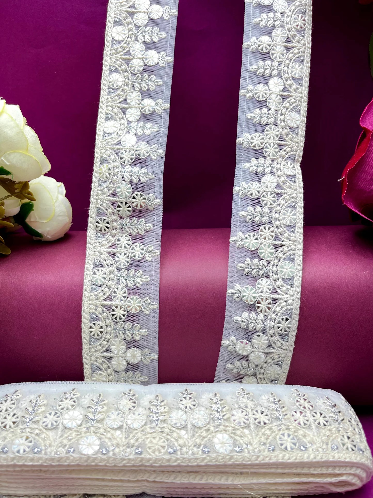 Embroidered Lace Lucknowi Jari Border JA9226/PRO77741