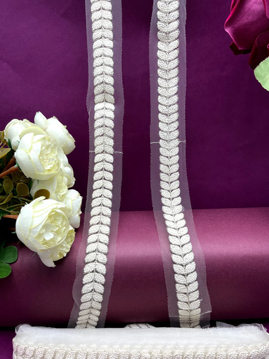 Embroidered Lace Lucknowi Jari Border JA968/PRO5713