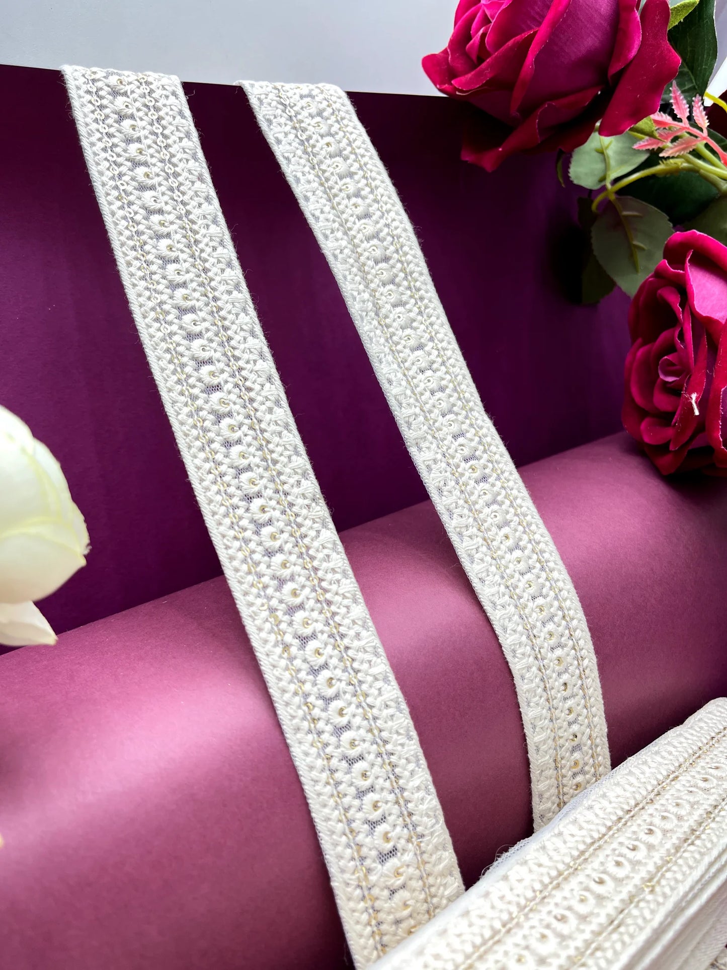 Embroidered Lace Lucknowi Jari Border JA9823/PRO82658