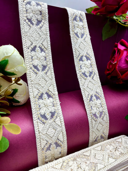 Embroidered Lace Lucknowi Jari Border JA12019/PRO103954