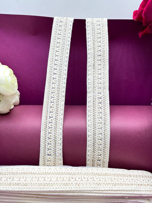 Embroidered Lace Lucknowi Jari Border JA9823/PRO82658