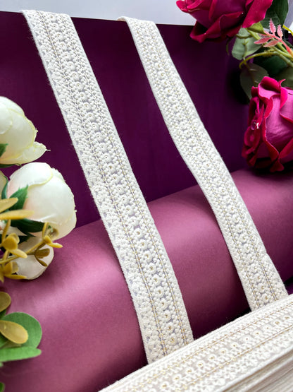 Embroidered Lace Lucknowi Jari Border JA9823/PRO82658