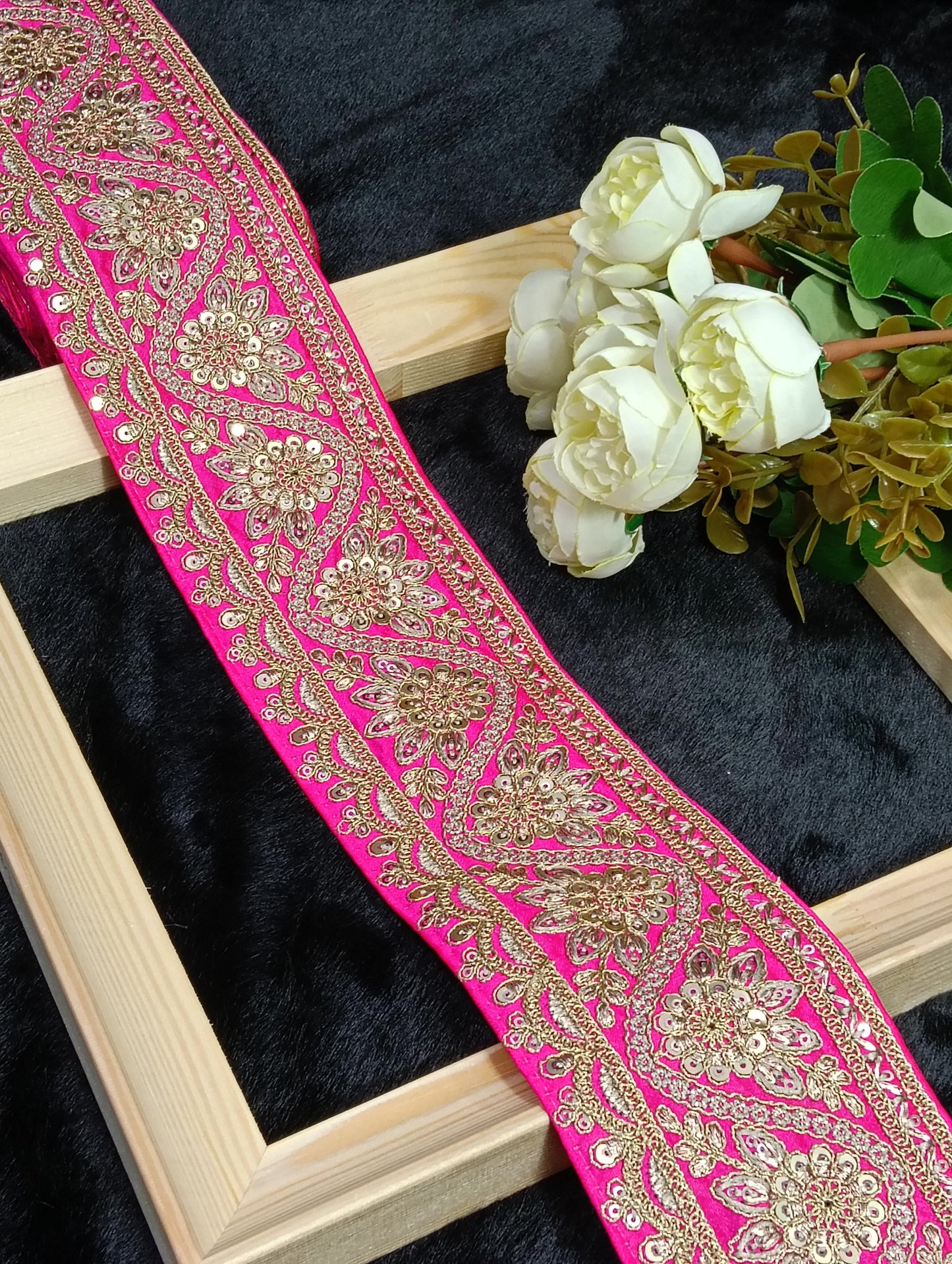 Embroidery Lace Jari Border JA14205