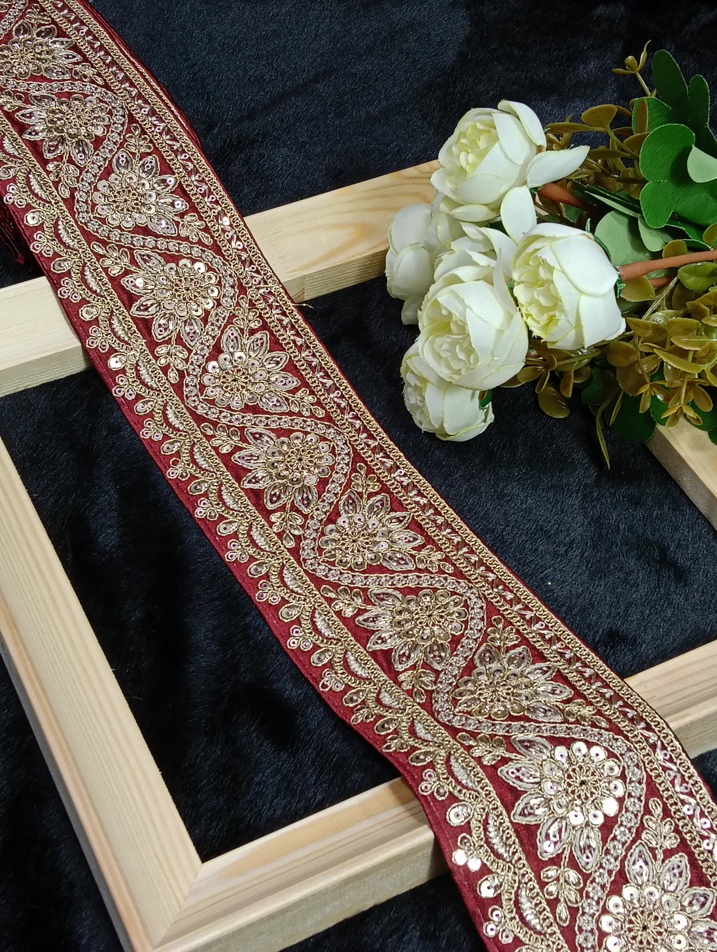 Embroidery Lace Jari Border JA14205