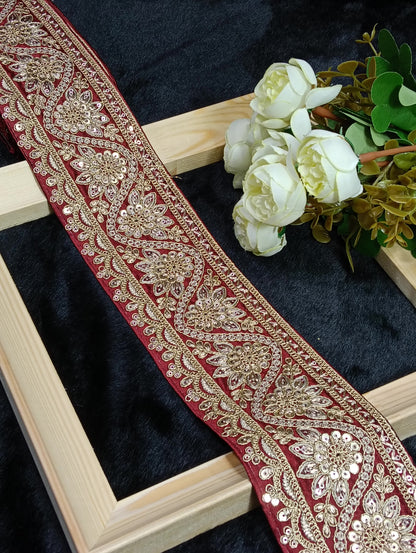 Embroidery Lace Jari Border JA14205