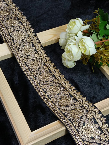 Embroidery Lace Jari Border JA14205