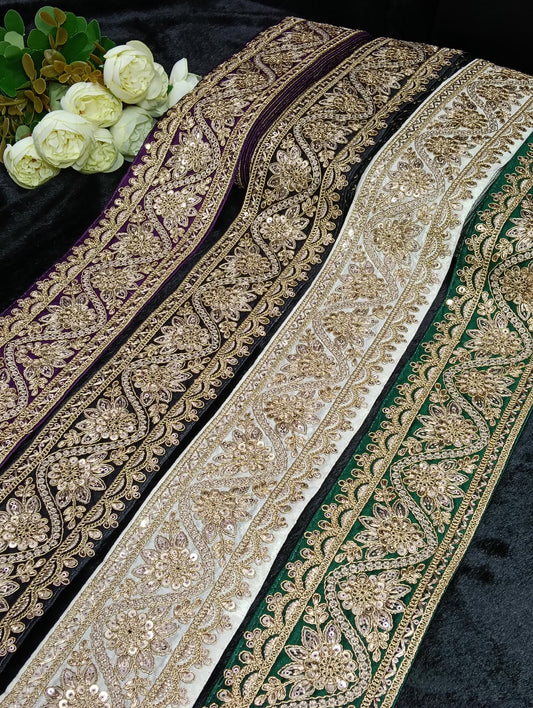 Embroidery Lace Jari Border JA14205