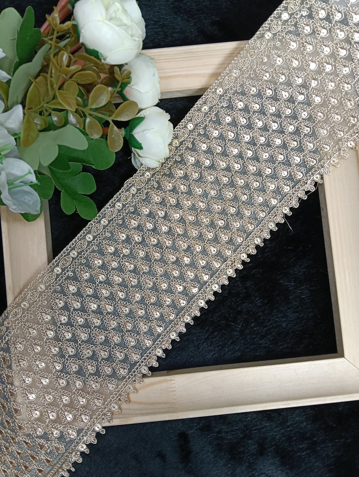 Embroidery Lace Jari Border JA14634