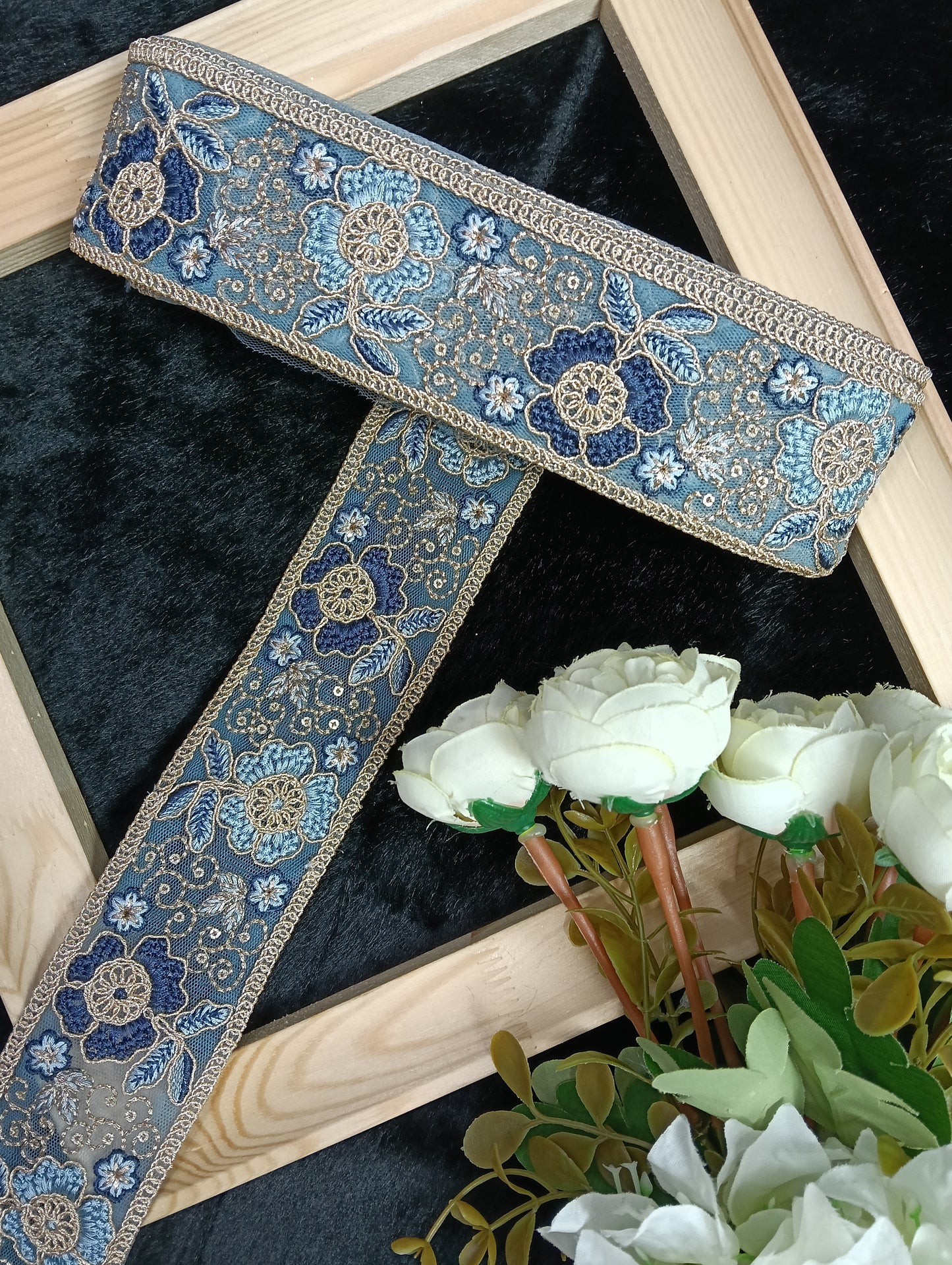 Embroidery Lace Jari Border JA14627