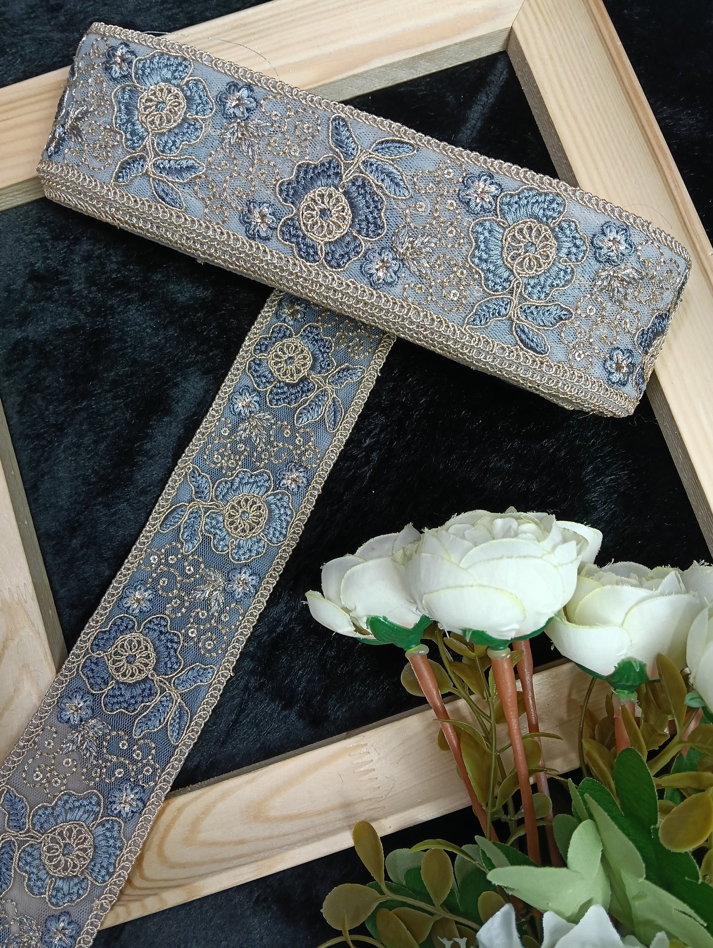 Embroidery Lace Jari Border JA14627