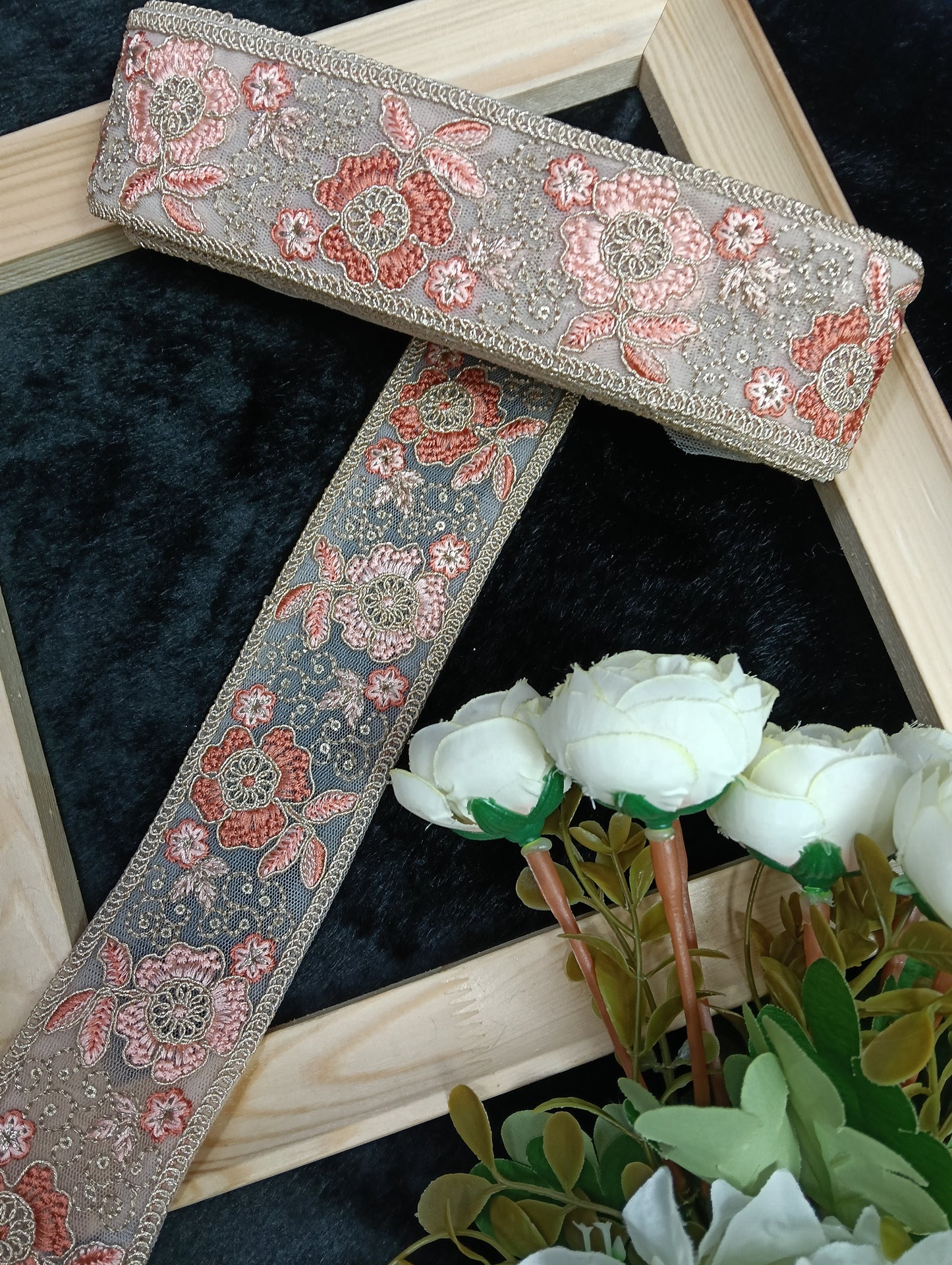 Embroidery Lace Jari Border JA14627