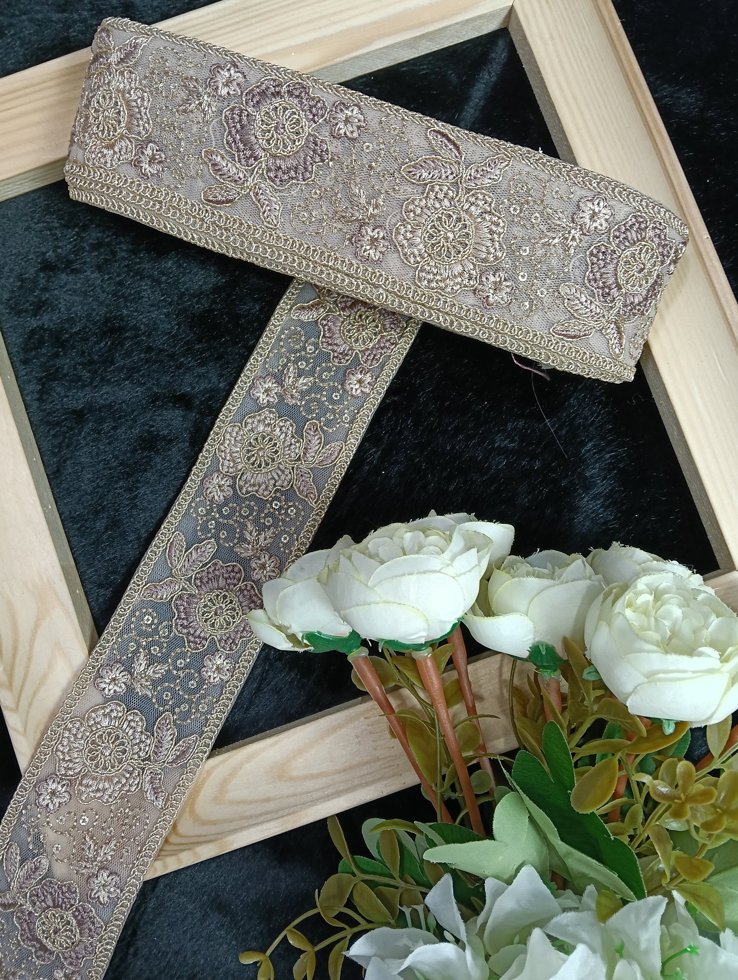 Embroidery Lace Jari Border JA14627