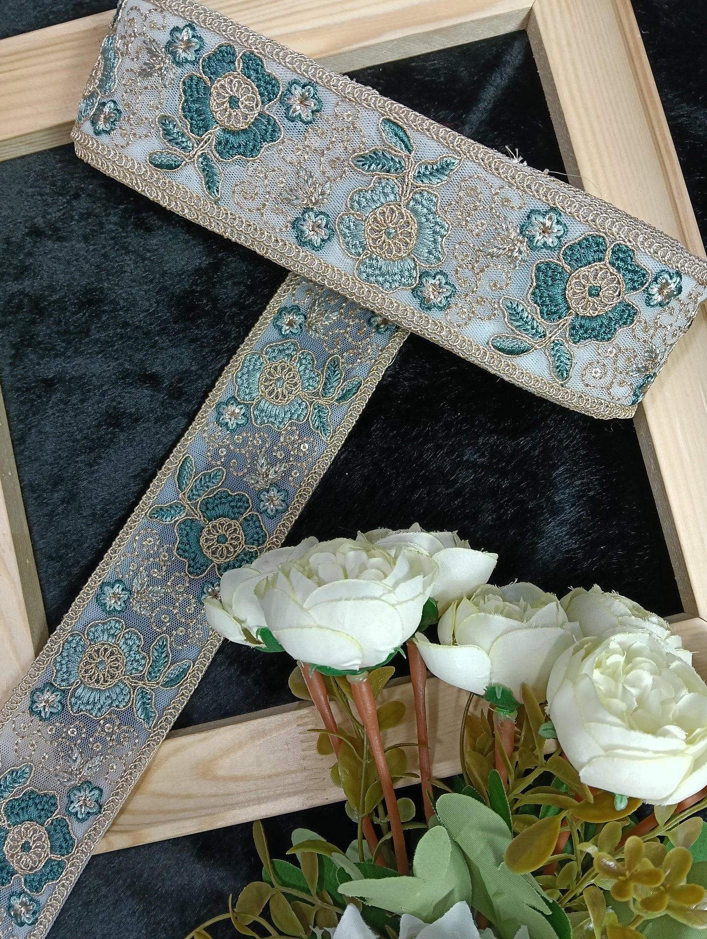 Embroidery Lace Jari Border JA14627