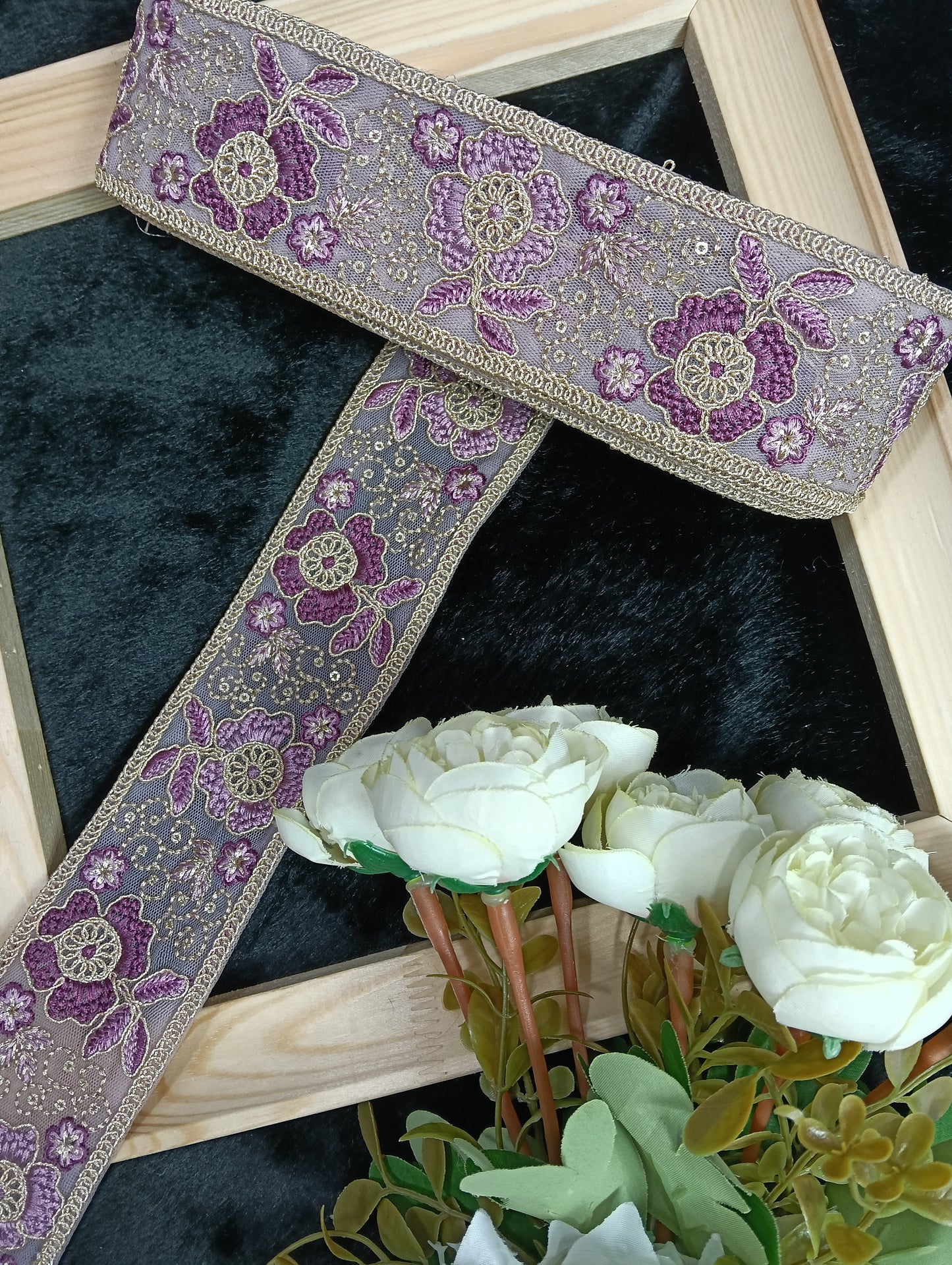 Embroidery Lace Jari Border JA14627