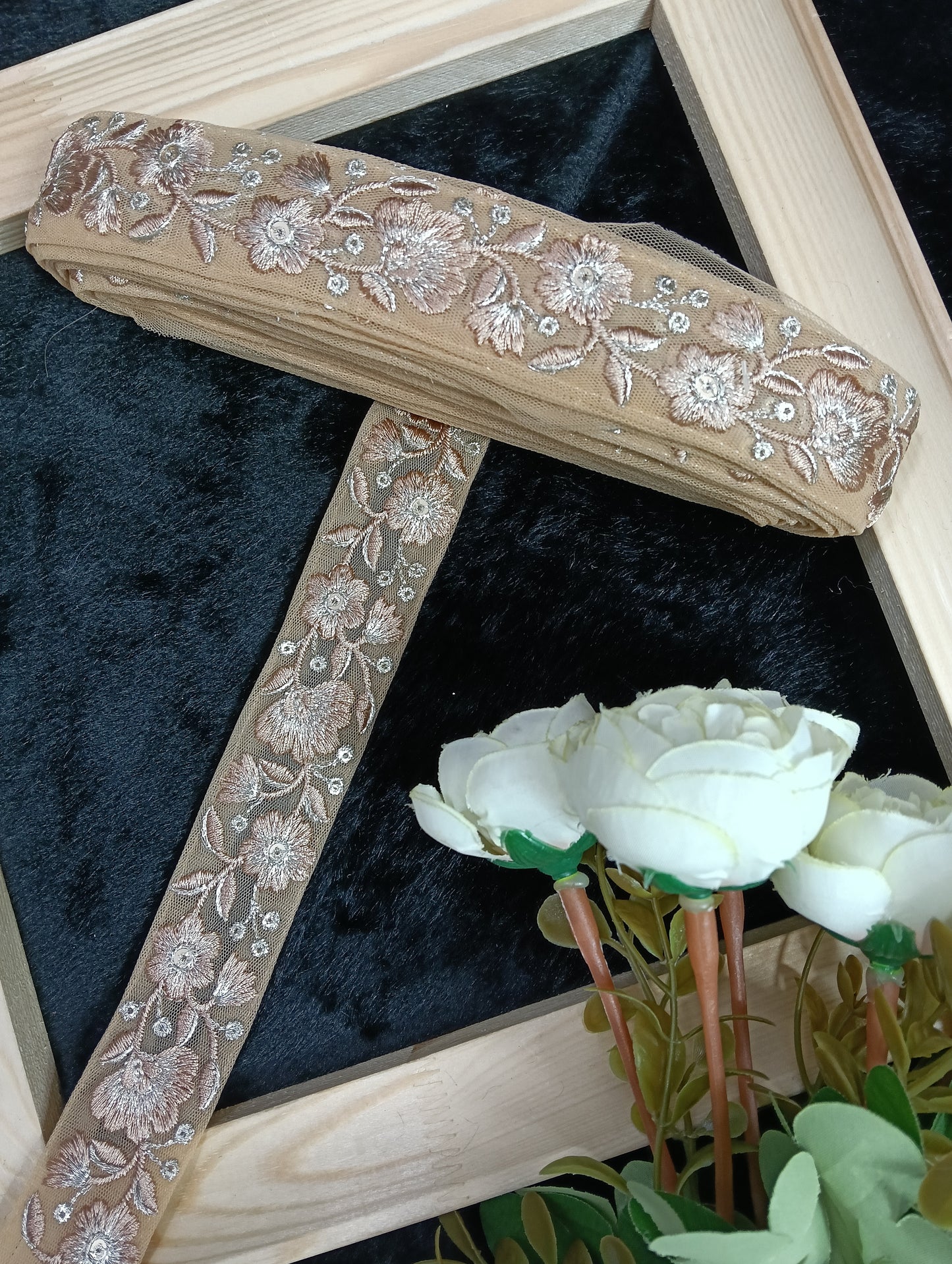 Embroidery Lace Jari Border JA14626