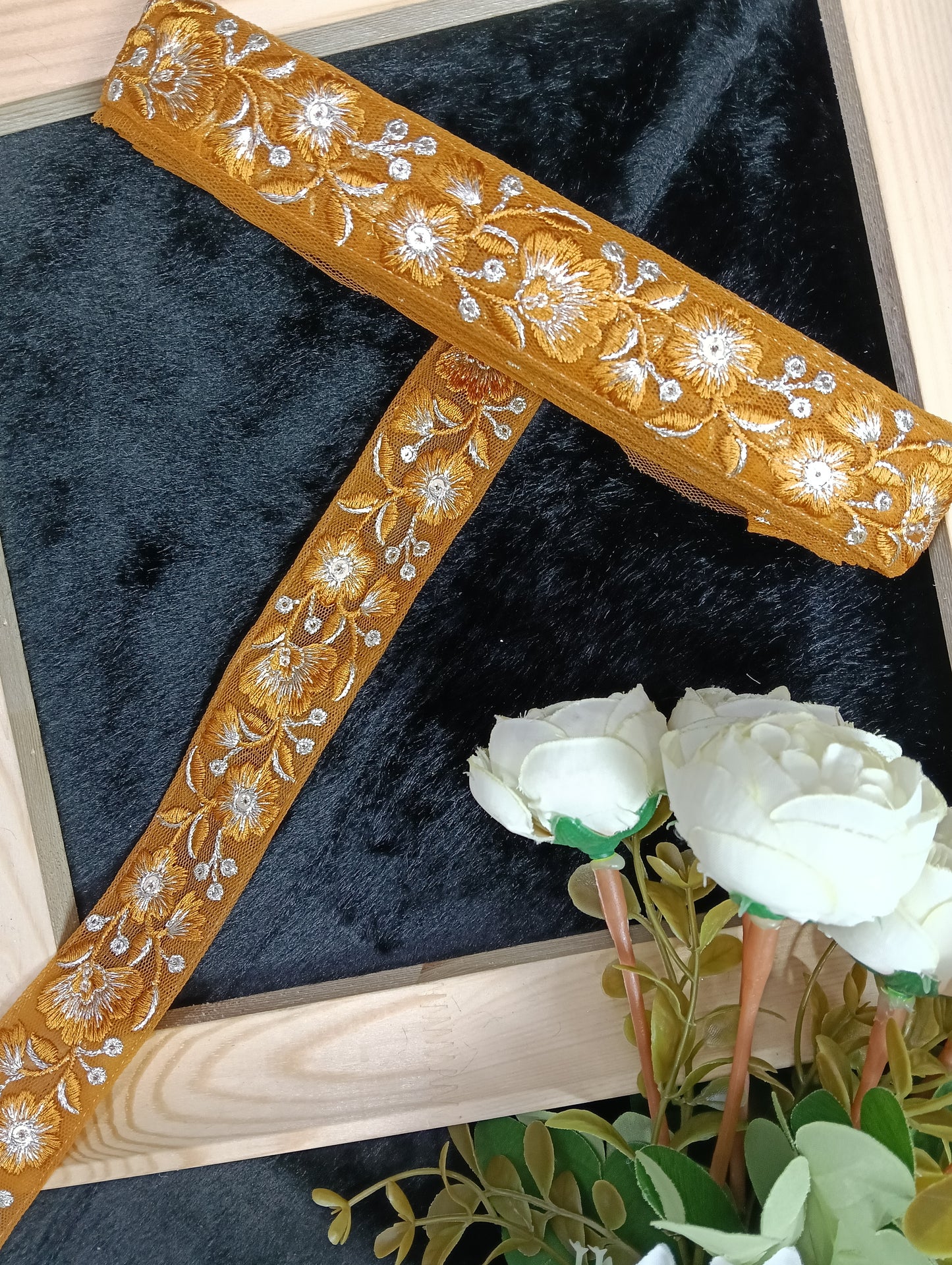 Embroidery Lace Jari Border JA14626