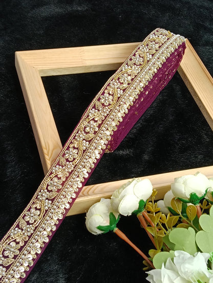 Embroidery Lace Jari Border