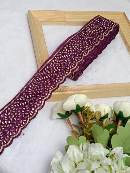 Embroidery Lace Jari Border