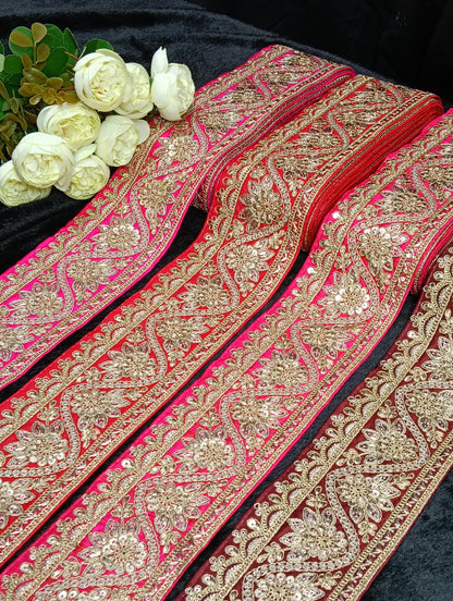 Embroidery Lace Jari Border JA14205