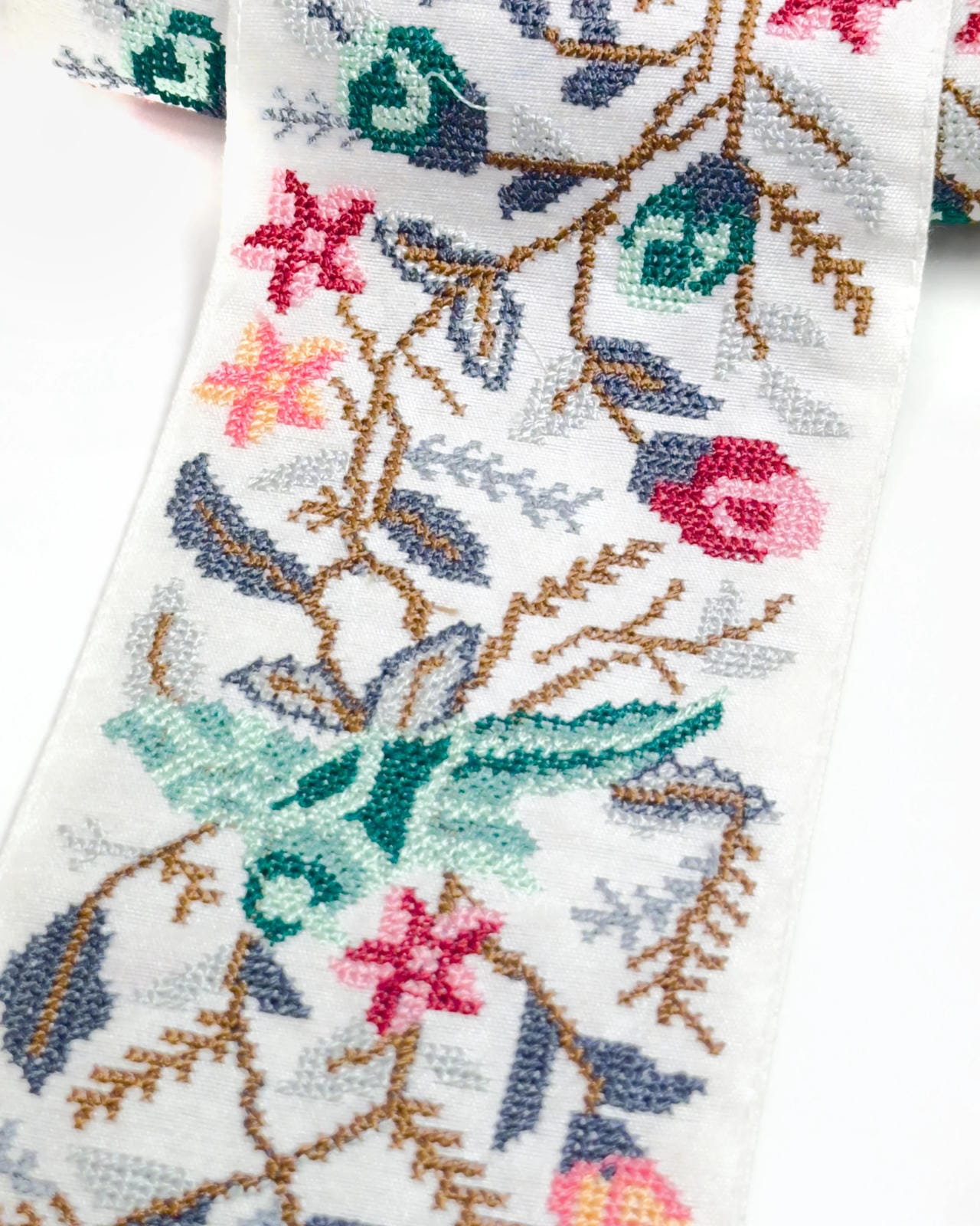 Embroidered Bird Motif Indian Ribbon Trim - Bharat trading