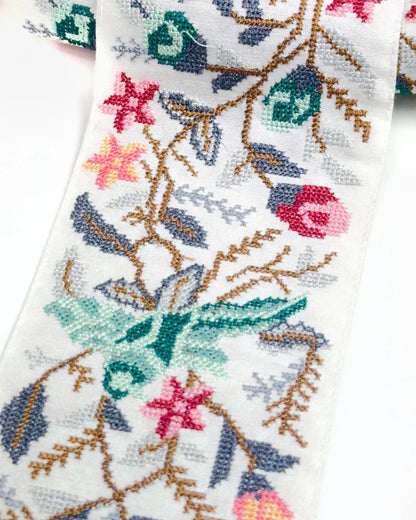 Embroidered Bird Motif Indian Ribbon Trim - Bharat trading