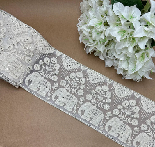 Embroidered Lace Lucknowi Jari Border JA12228