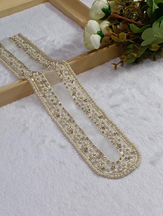 Embroidered Neck Patch Design NE1013 - Artiza Lace