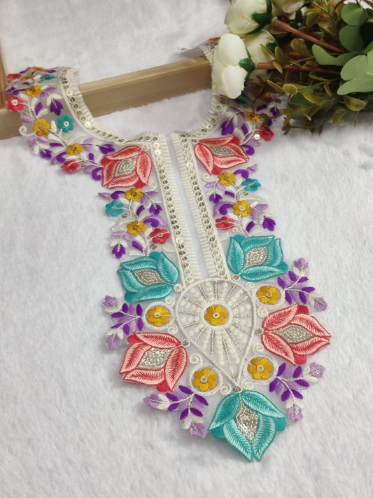 Embroidered Neck Patch Design NE1026 - Artiza Lace