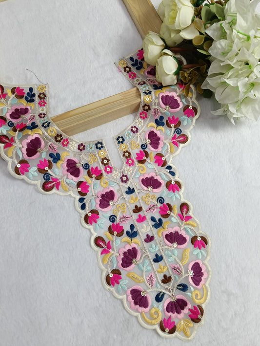 Embroidered Neck Patch Design NE1027 - Artiza Lace