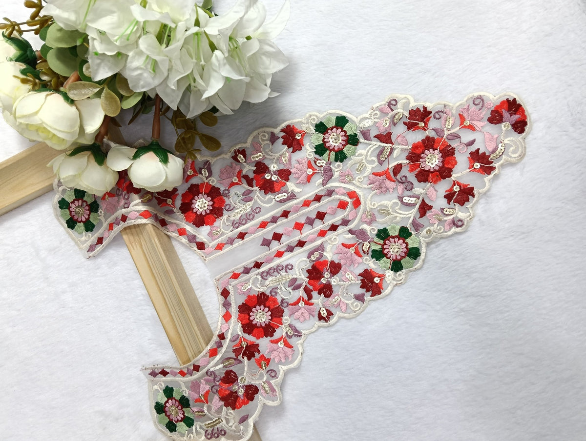 Embroidered Neck Patch Design NE1053 - Artiza Lace
