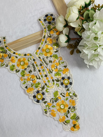 Embroidered Neck Patch Design NE1053 - Artiza Lace
