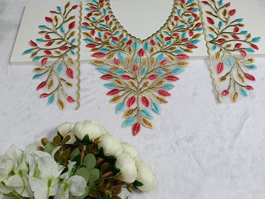Embroidered Neck Patch Design NE1055 - Artiza Lace