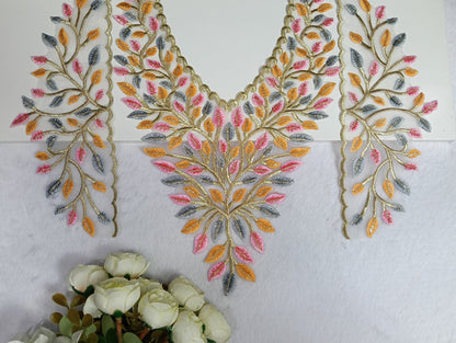 Embroidered Neck Patch Design NE1055 - Artiza Lace