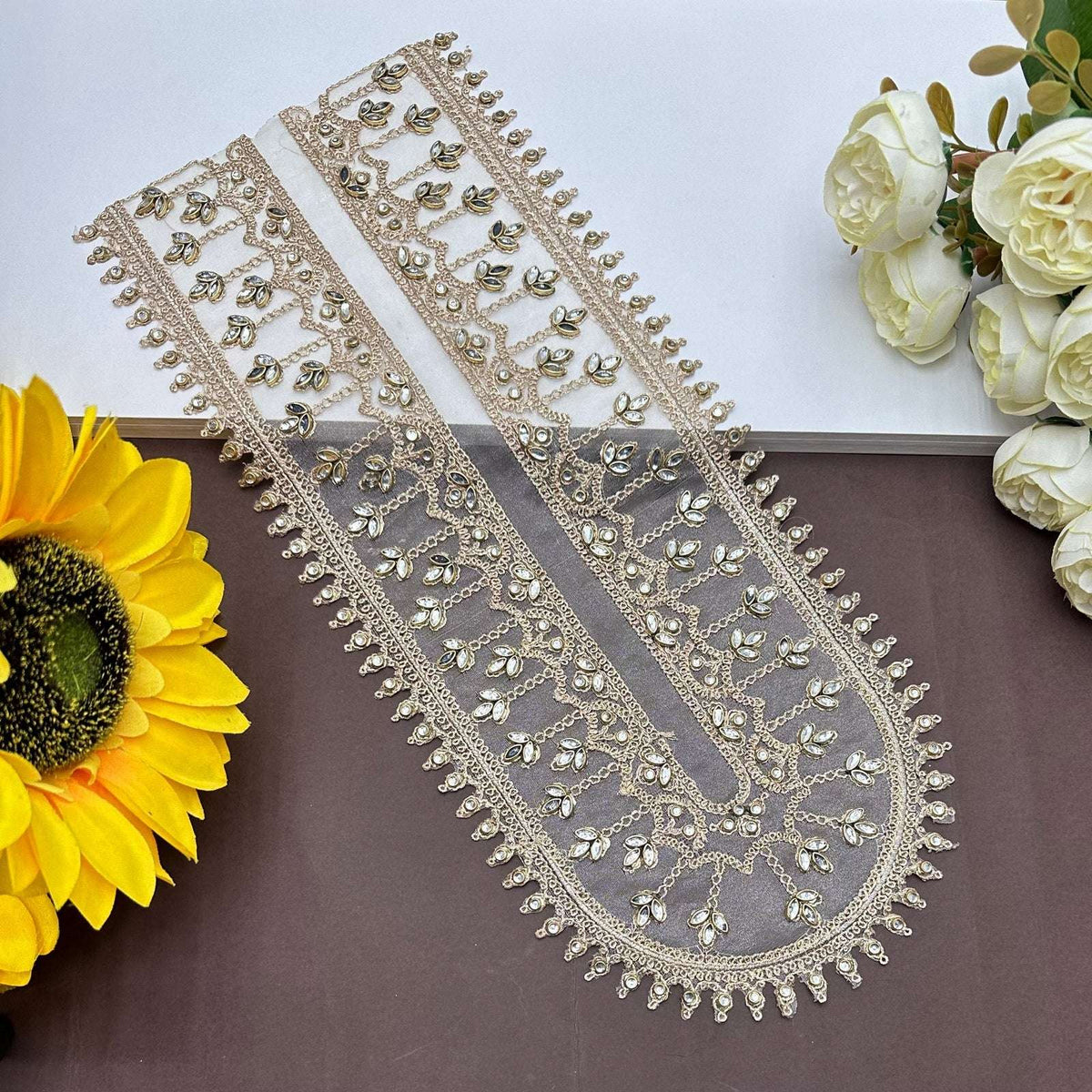 Embroidered Neck Patch Design NE1067 - Artiza Lace