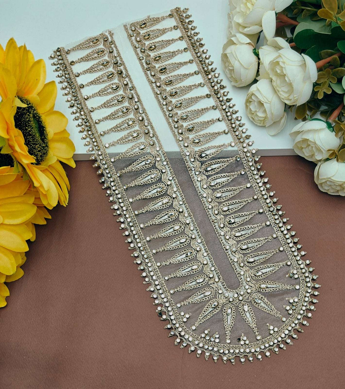 Embroidered Neck Patch Design NE1071 - Artiza Lace