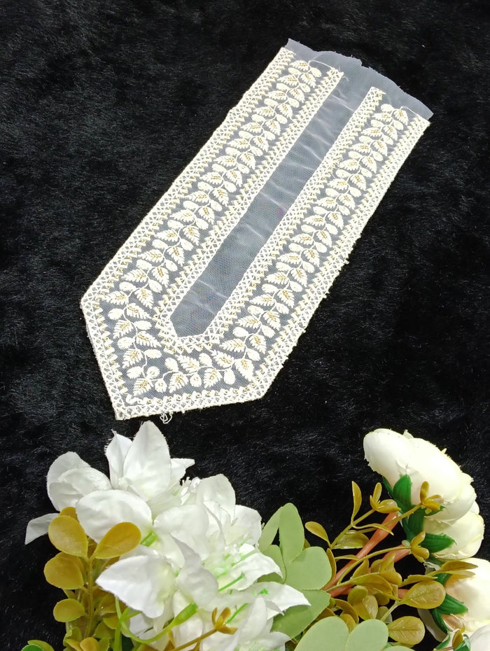 Embroidered Neck Patch Design NE108 - Artiza Lace