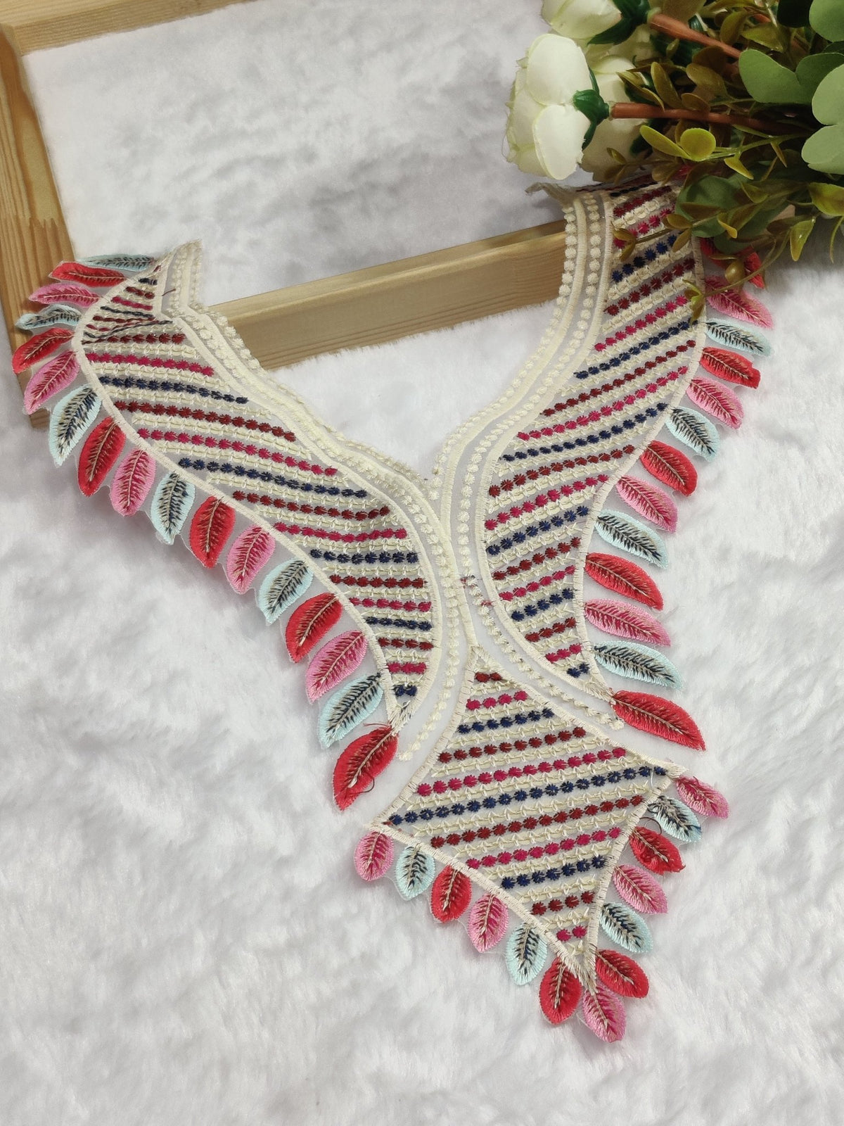 Embroidered Neck Patch Design NE1097 - Artiza Lace