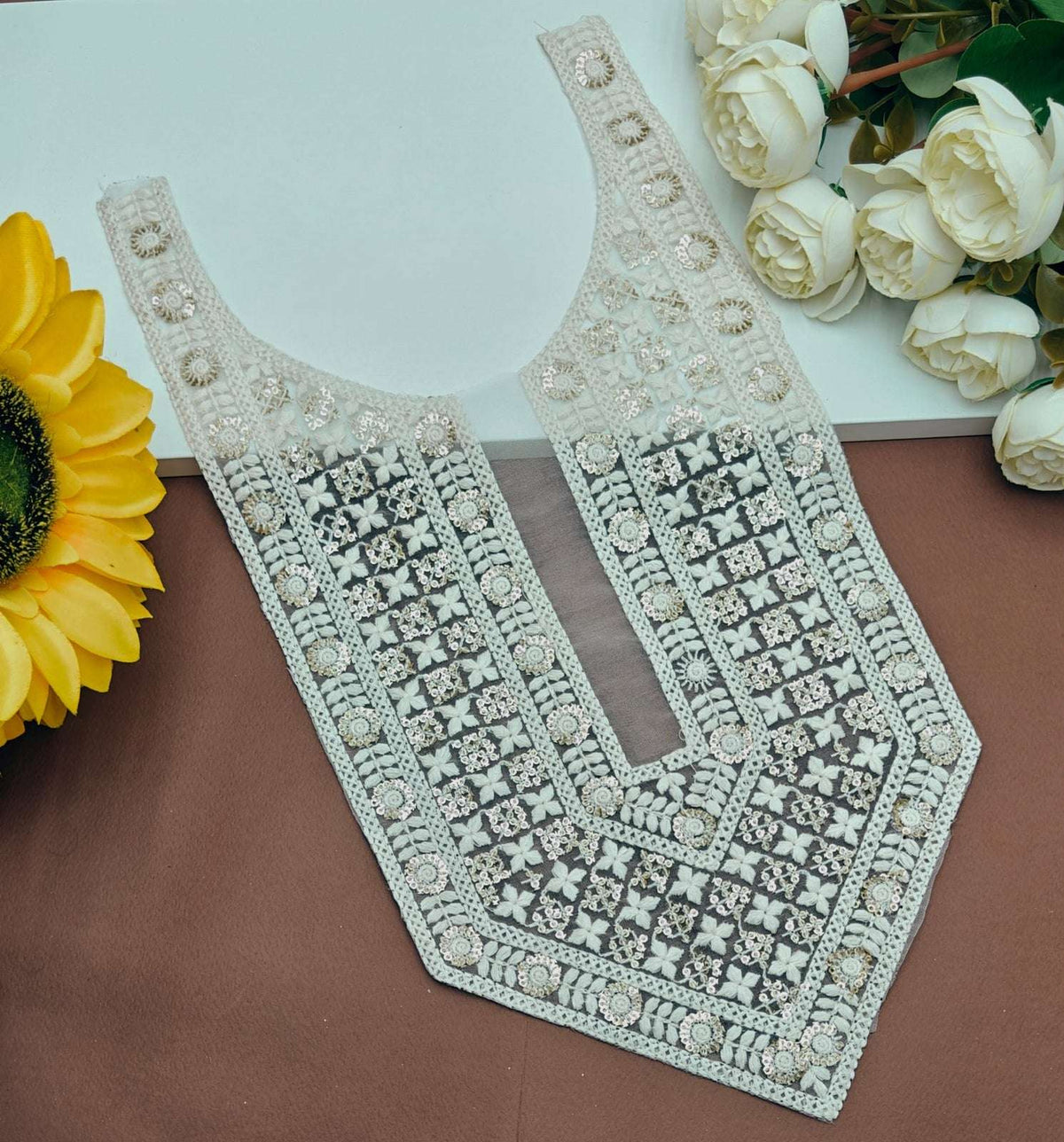 Embroidered Neck Patch Design NE110 - Artiza Lace