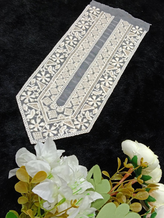 Embroidered Neck Patch Design NE1111 - Artiza Lace