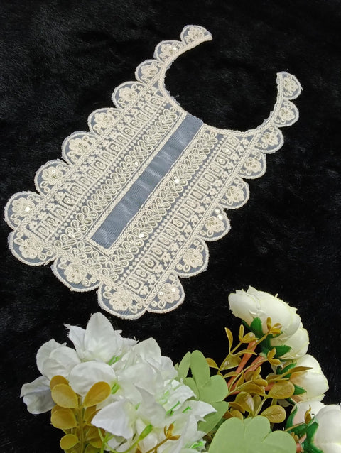 Embroidered Neck Patch Design NE1243 - Artiza Lace