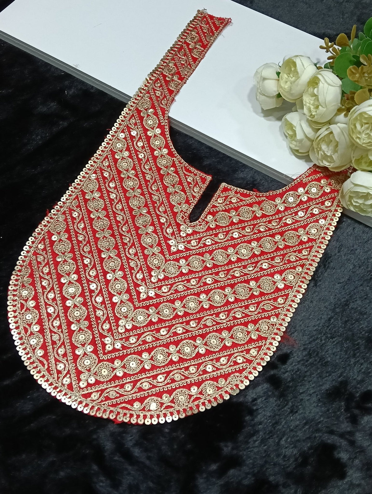 Embroidered Neck Patch Design NE130 - Artiza Lace